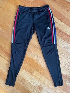 Adidas Tiro Black football Soccer USA pant Red, white, blue stripes American